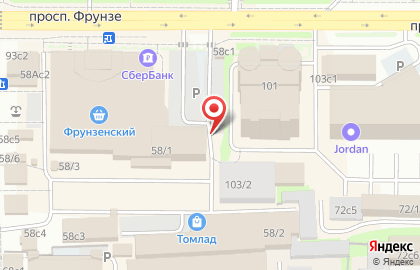 Фабрика стальных дверей Вота на Комсомольском проспекте на карте