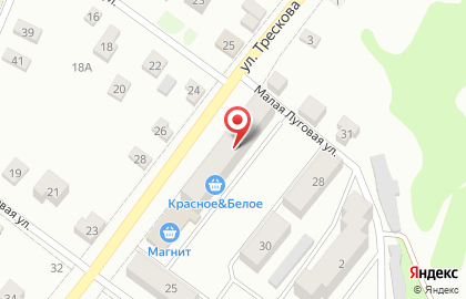 Магазин Красное & Белое на улице Трескова на карте