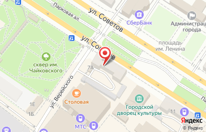 МТС-банк на улице Советов на карте