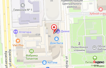 Розничная сеть по продаже кофейных напитков DacLac в Центральном районе на карте