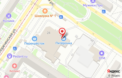 Банкомат Банк Москвы, Екатеринбургский филиал на Посадской улице на карте