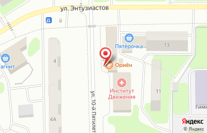 Киоск по продаже мясной продукции на улице Энтузиастов на карте