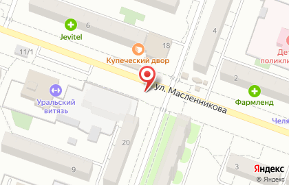 Киоск по продаже фруктов и овощей на улице Масленникова на карте