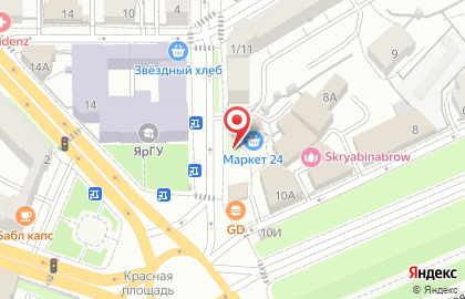 Продовольственный магазин Юг в Кировском районе на карте