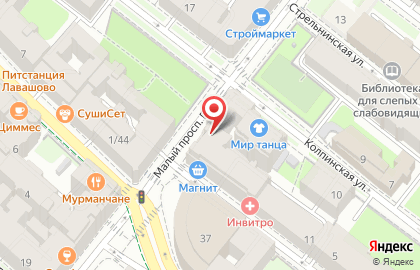 Туристическая фирма Олюшка в Петроградском районе на карте