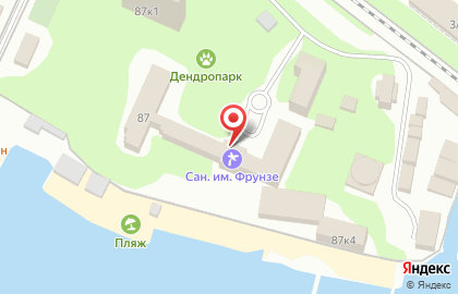 Санаторий им. М.В. Фрунзе на карте