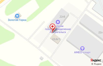 Газпром газораспределение Архангельск на Талажском шоссе на карте