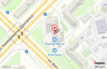 Магазин автозапчастей на улице Немировича-Данченко, 120/5 на карте