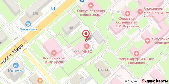 Лечебно-диагностический центр МИБС на проспекте Мира на карте