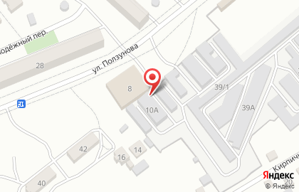 Автостоянка на улице Ползунова, 8 на карте