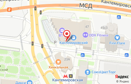 Адвокаты Мухин В.В. и Федосеева Н.П. на Кантемировской улице на карте