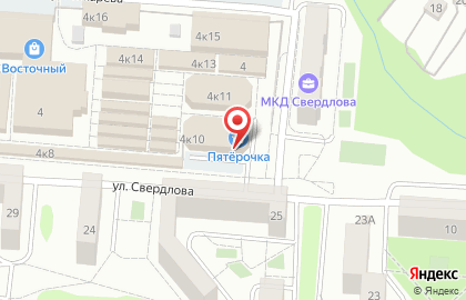Супермаркет Пятерочка на улице Свердлова на карте