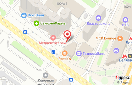 Национальный банк ТРАСТ, ОАО в Беляево на карте