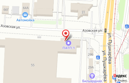 Пилот на Азовской улице на карте