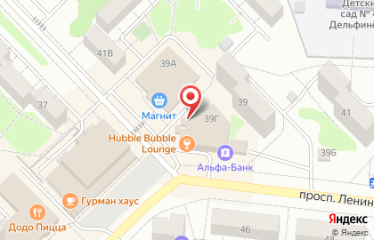 Продовольственный киоск на проспекте Ленина на карте
