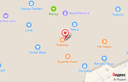 Ресторан быстрого обслуживания Крошка-Картошка в ТЦ МЕГА Дыбенко на карте