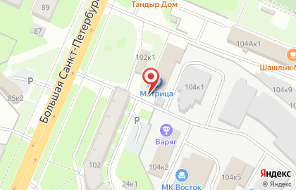 Северный замок на Большой Санкт-Петербургской улице на карте