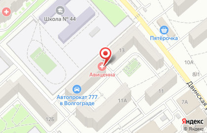 Клиника Авиценна в Волгограде на карте