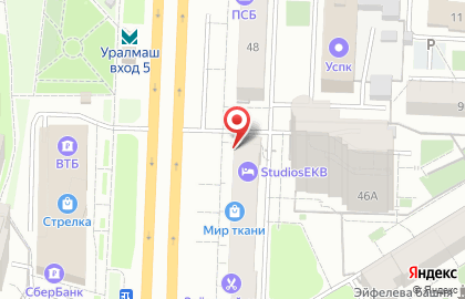 Магазин швейной техники Надэль в Орджоникидзевском районе на карте