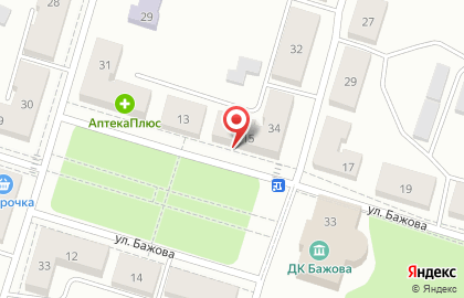 Мясная лавка на улице Бажова на карте