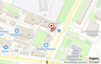 Магазин зоотоваров на улице Ленинградской на карте
