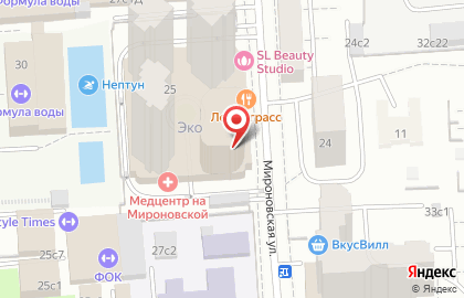 Медицинский центр на Мироновской улице на карте