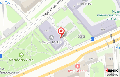 Лицей №373 с дошкольным отделением в Санкт-Петербурге на карте