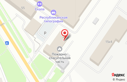 Пожарно-спасательная часть №12 на улице Савина на карте