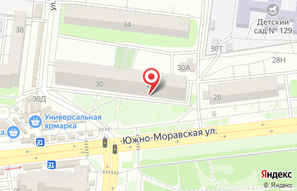 Парикмахерская Элегант на Южно-Моравской улице на карте