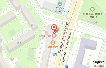 Кафе-кондитерская Север-Метрополь на проспекте Тореза на карте