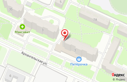 Офис врача общей практики Вологодская городская поликлиника №3 на Архангельской улице на карте