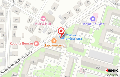 Кулинария М`ясна i рибна хата на карте