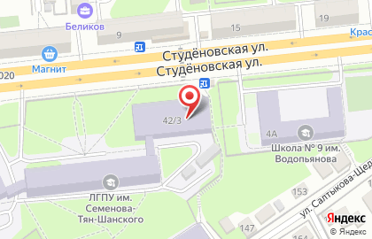 ЛГПУ, Липецкий государственный педагогический университет на улице Ленина, 42 к 3 на карте