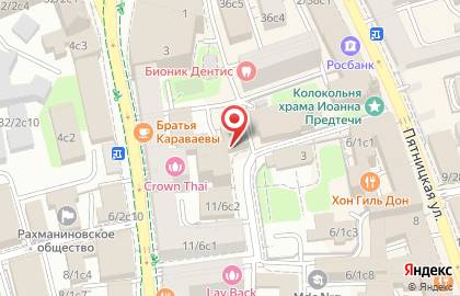 Визовый.Москва на Пятницкой улице на карте