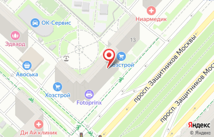 Стилист на проспекте Защитников Москвы на карте