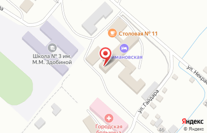 Столовая №11 на улице Гайдара на карте