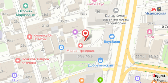 Клиника МедцентрСервис на Курской на карте