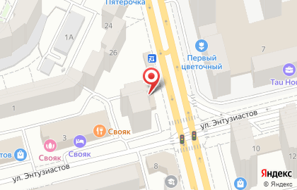 Караоке Катюша на улице Энтузиастов на карте