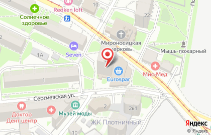 Супермаркет Eurospar в Нижегородском районе на карте