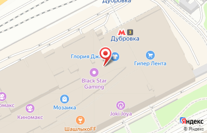 Зоомаркет Сами с усами в ТЦ Мозаика на метро Дубровка на карте