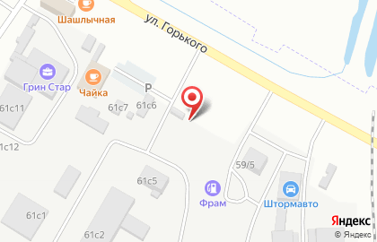 Продовольственный магазин Серышевский на улице Горького на карте