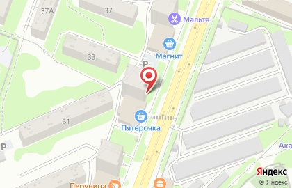 Супермаркет Пятёрочка на улице Балакирева на карте