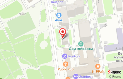 Новосибирский Гортоп на метро Гагаринская на карте