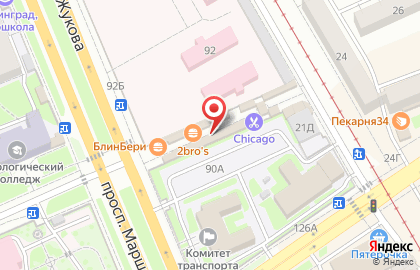 Магазин овощей и фруктов в Дзержинском районе на карте