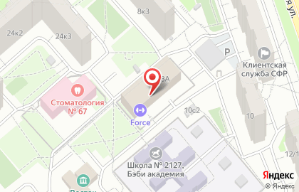 Московский гимнастический центр для детей на карте