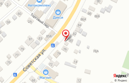 Магазин Цветы Анастасия на Советской улице на карте