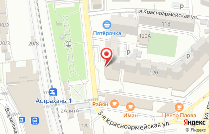 Астраханский отряд ведомственной охраны железнодорожного транспорта России на карте