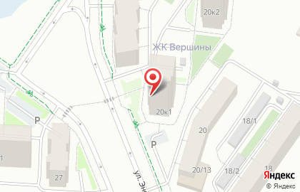 Строящийся жилой комплекс Вершины на улице Энергостроителей на карте