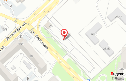 Автостоянка на ул. Рокоссовского, 26/2 на карте