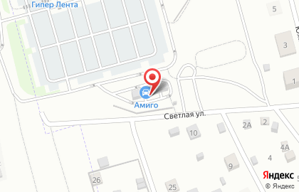 Автомойка самообслуживания Амиго на Светлой улице на карте